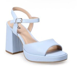 Chic Light Blue Platform Sandals